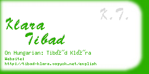 klara tibad business card